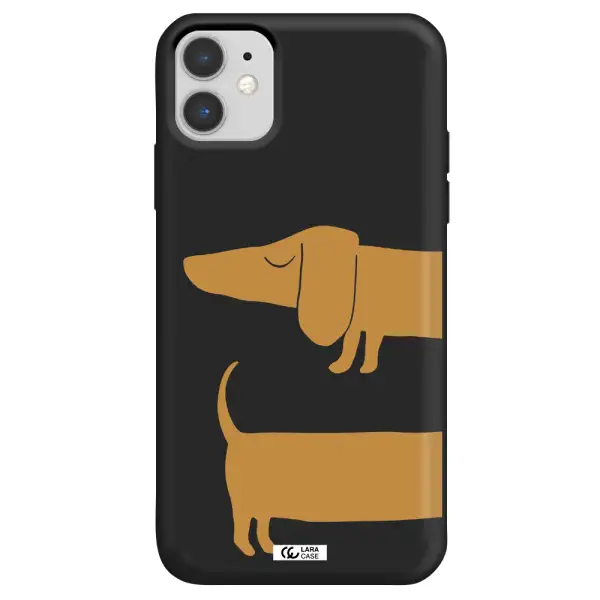 Dachshund Apple iPhone 11 Silicone black Case