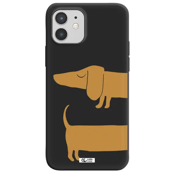 Dachshund Apple iPhone 12 mini Silicone black Case