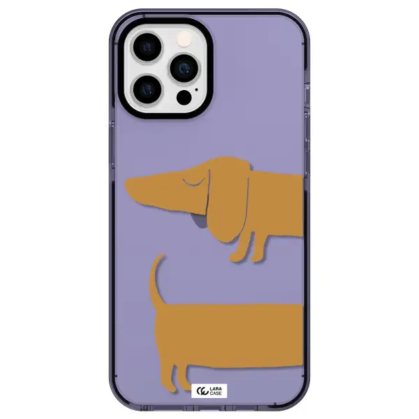 Dachshund Apple iPhone 12 pro max impact Lilac Case