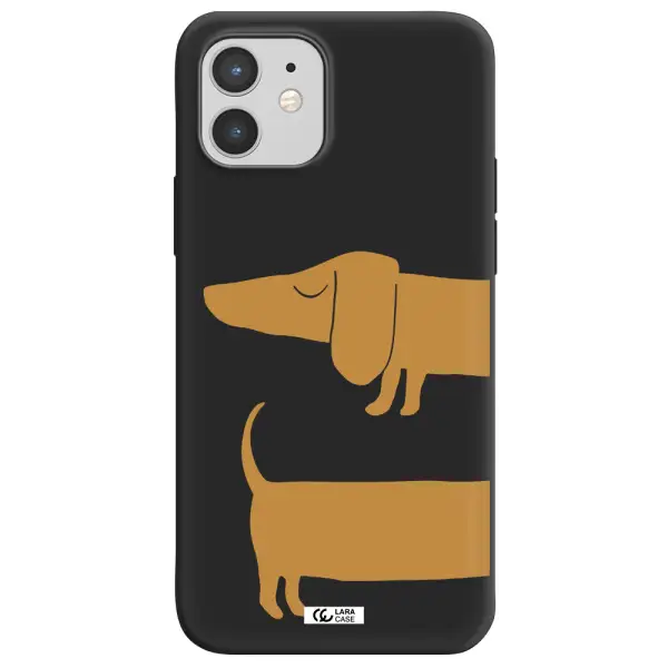 Dachshund Apple iPhone 12 Silicone black Case
