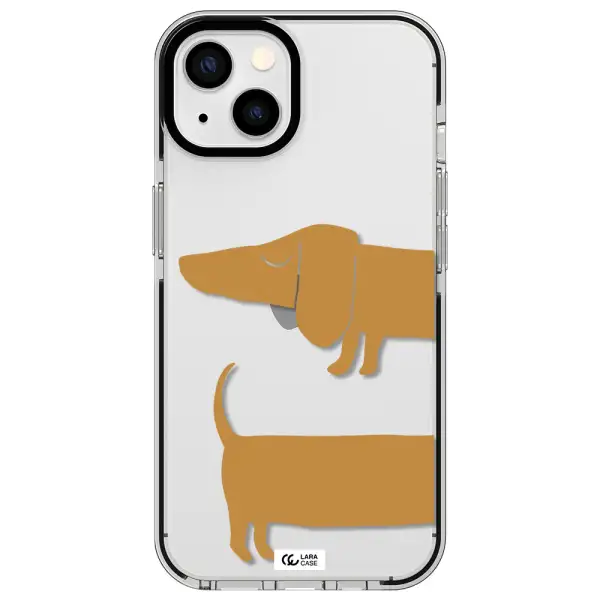 Dachshund Apple iPhone 13 impact black border Case