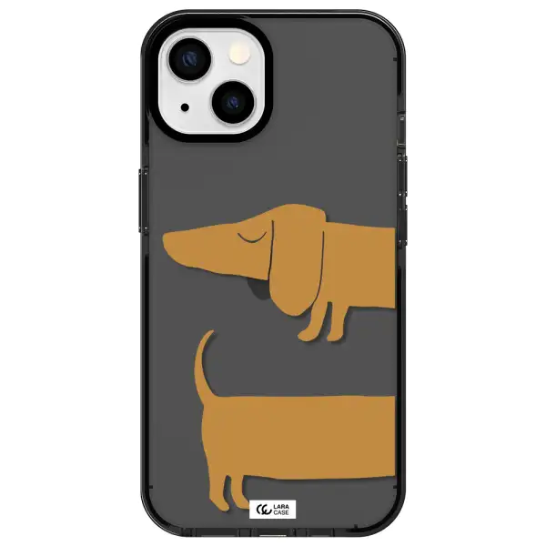 Dachshund Apple iPhone 13 impact Smoke Black Case