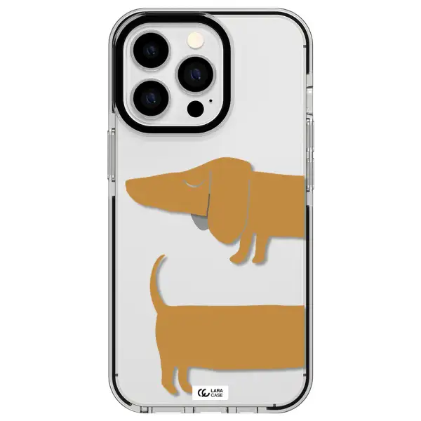 Dachshund Apple iPhone 13 Pro impact black border Case