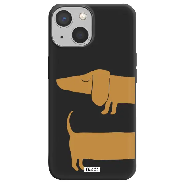 Dachshund Apple iPhone 13 Silicone black Case