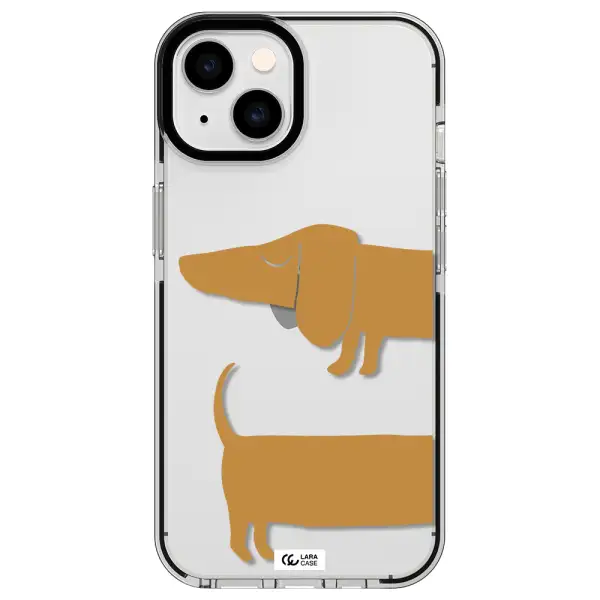 Dachshund Apple iPhone 14 impact black border Case
