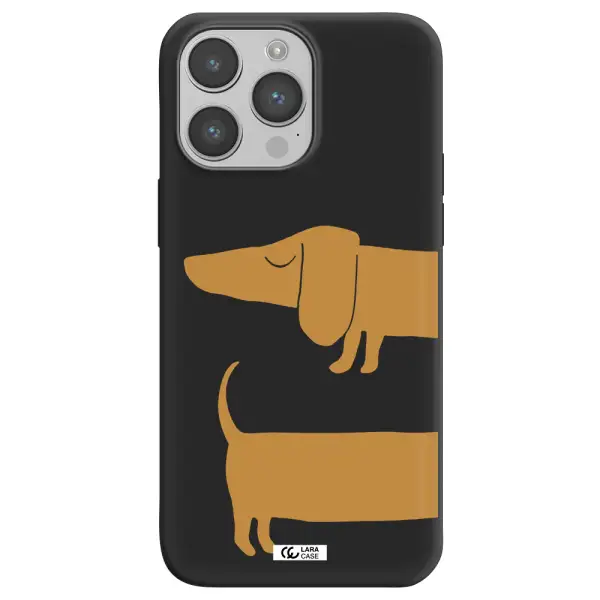 Dachshund Apple iPhone 14 pro Silicone black Case