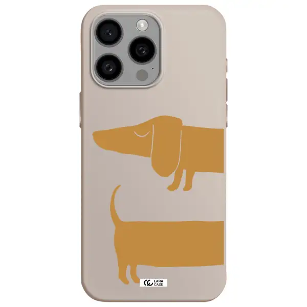Dachshund Apple Iphone 15 Pro max Silicone Stone Case