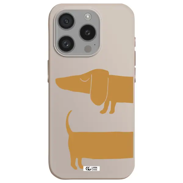 Dachshund Apple Iphone 15 Pro Silicone Stone Case