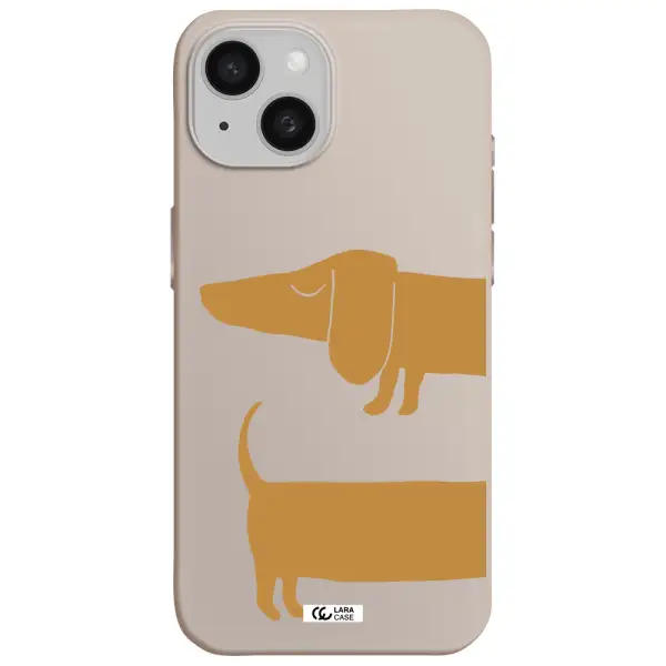 Dachshund Apple iPhone 15 Silicone Stone Case