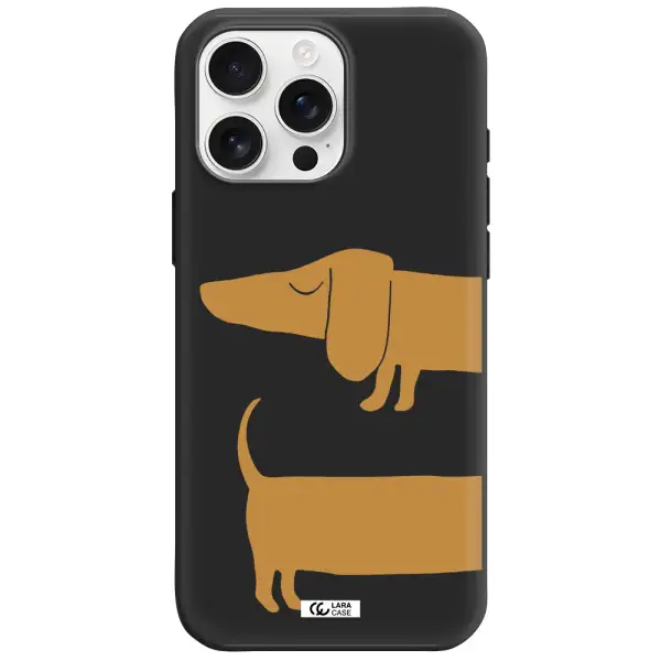 Dachshund Apple Iphone 16 Pro Max Silicone Black Case