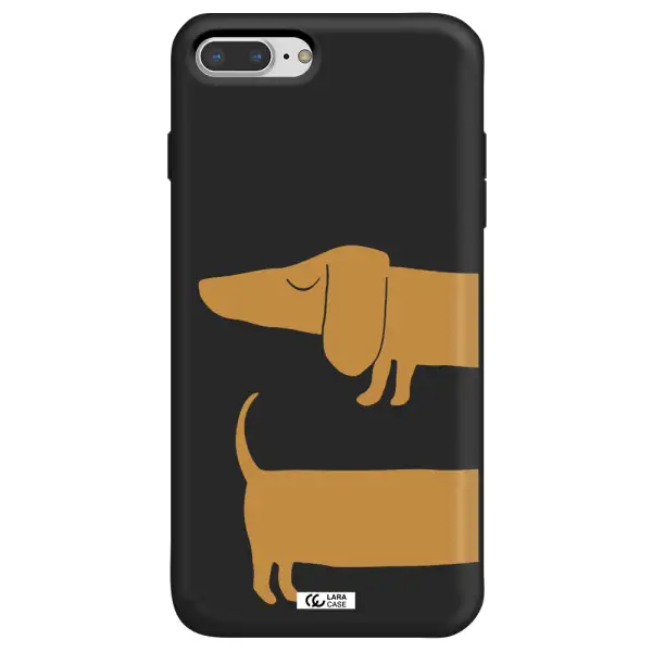 Dachshund Apple iPhone 8 plus Silicone black Case