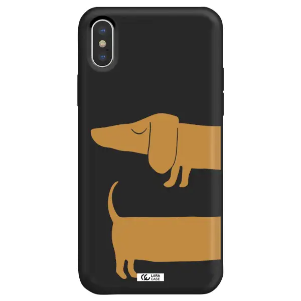 Dachshund Apple iPhone XS Silicone black Case