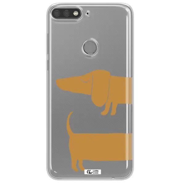 Dachshund Huawei Y7 Prime 2018 Clear TPU Case