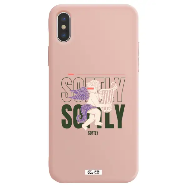 Orpheus Apple iPhone XS Silicone pastel pink Case