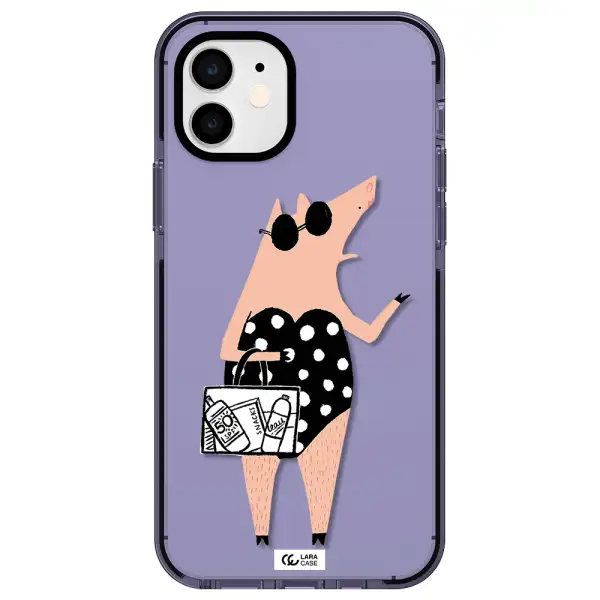 Lady Pig Apple iPhone 11 impact Lilac Case