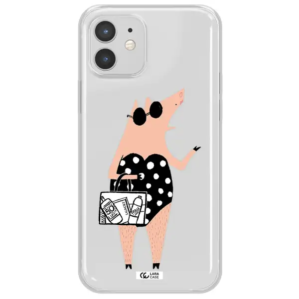 Lady Pig Apple iPhone 12 Clear TPU Case