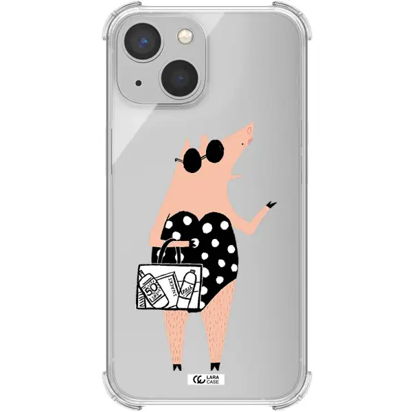 Lady Pig Apple iPhone 13 Clear PC Case