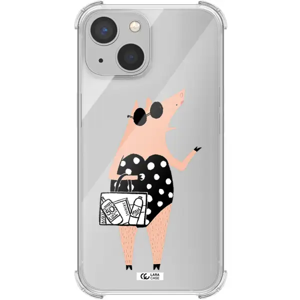 Lady Pig Apple iPhone 13 mini Clear PC Case