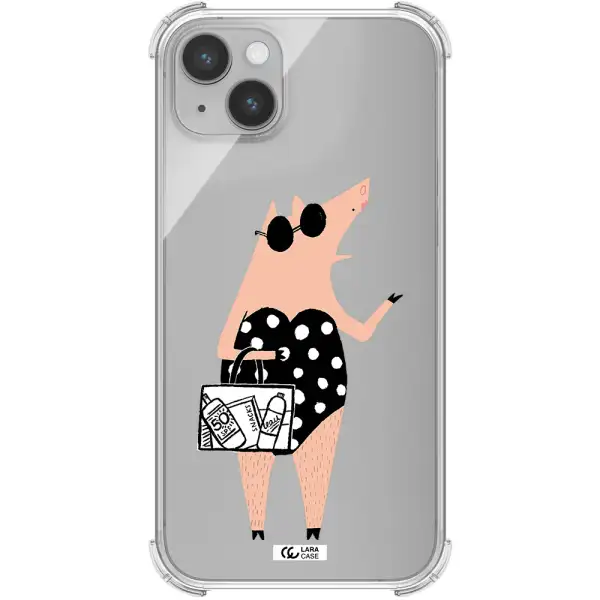 Lady Pig Apple iPhone 14 Clear PC Case