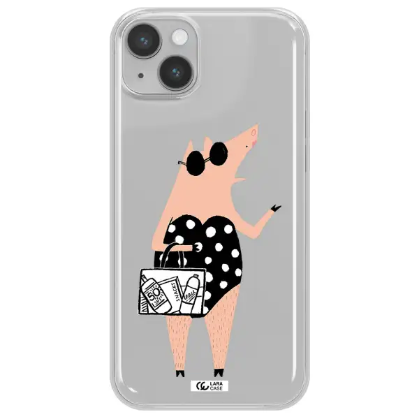 Lady Pig Apple iPhone 14 Clear TPU Case
