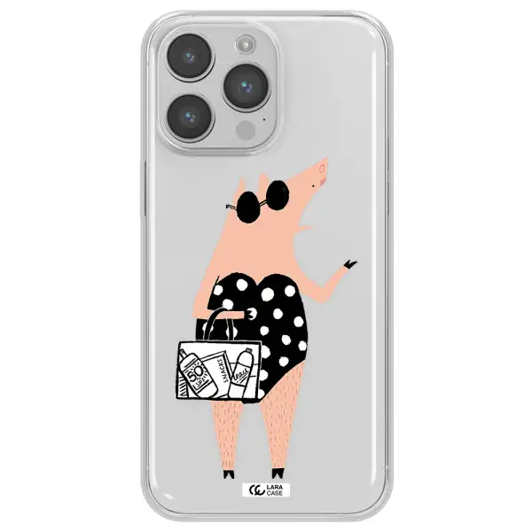 Lady Pig Apple iPhone 14 pro Clear TPU Case