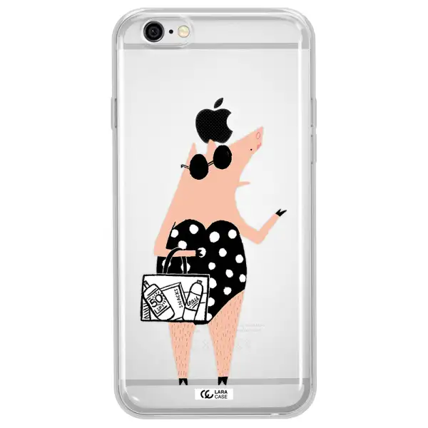 Lady Pig Apple iPhone 6 plus Clear TPU Case