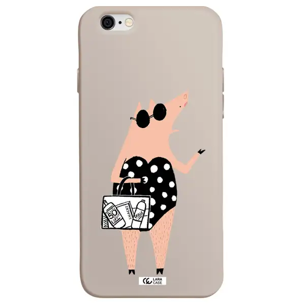 Lady Pig Apple iPhone 6 Silicone Stone Case