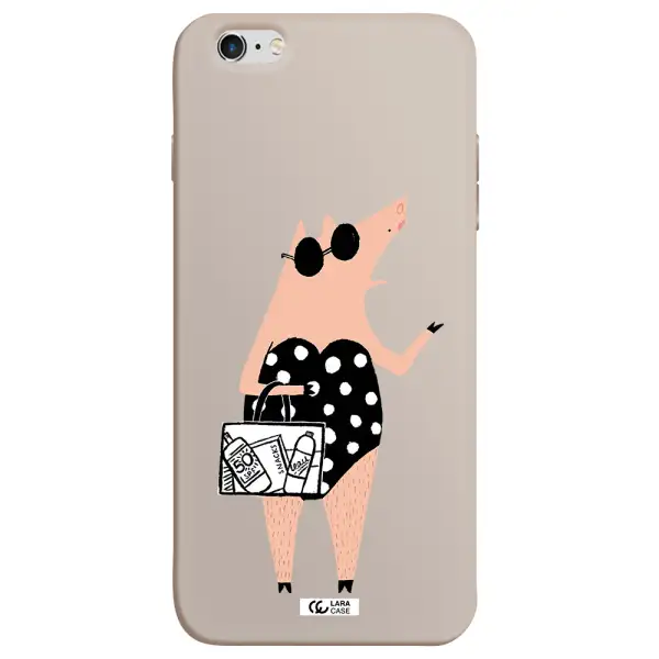 Lady Pig Apple iPhone 6S Silicone Stone Case