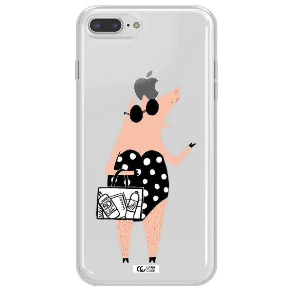 Lady Pig Apple iPhone 8 plus Clear TPU Case