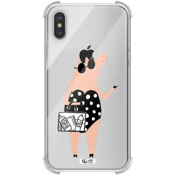 Lady Pig Apple iPhone X Clear PC Case