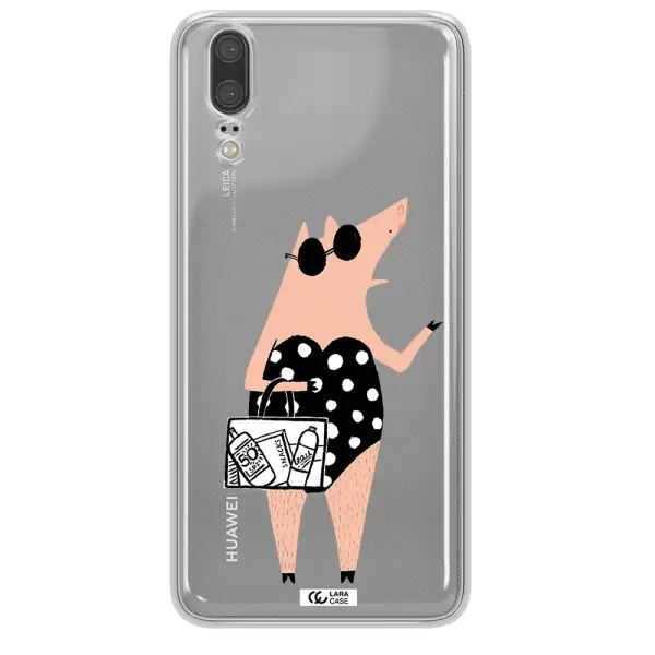 Lady Pig Huawei P20 Clear TPU Case