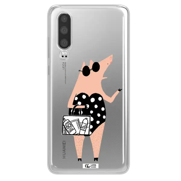 Lady Pig Huawei P30 Clear TPU Case