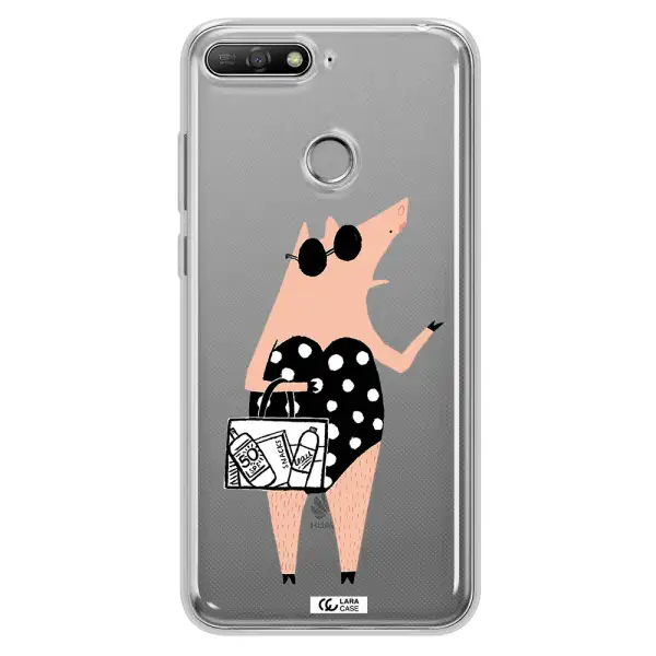Lady Pig Huawei Y6 Prime 2018 Clear TPU Case