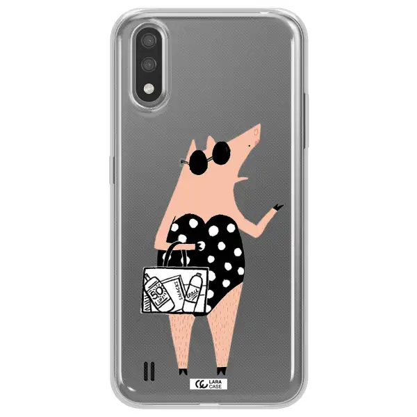 Lady Pig Samsung A01 Clear TPU Case