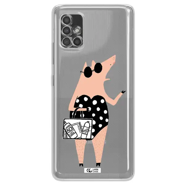 Lady Pig Samsung A40S Clear Tpu Case