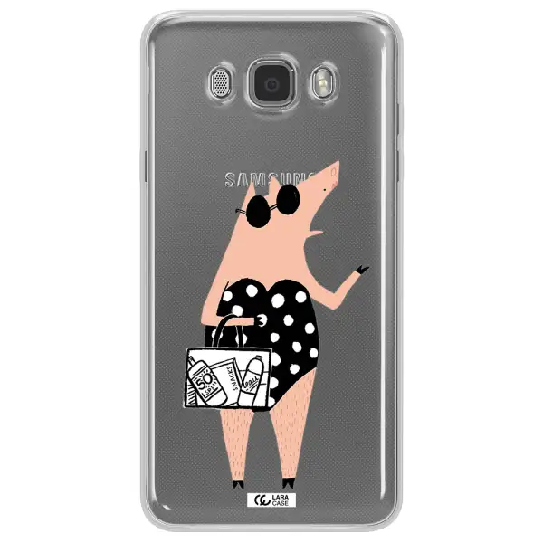 Lady Pig Samsung J7 2016 Clear TPU Case
