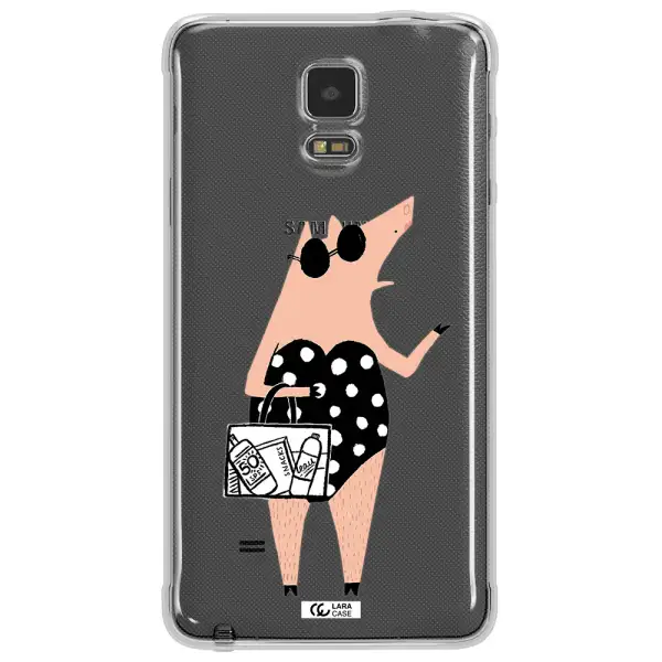Lady Pig Samsung Note 4 Clear TPU Case