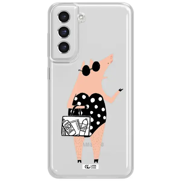Lady Pig Samsung S21 Fe Clear Tpu Case