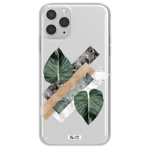Tropical Leaves Apple iPhone 11 pro max Clear TPU Case
