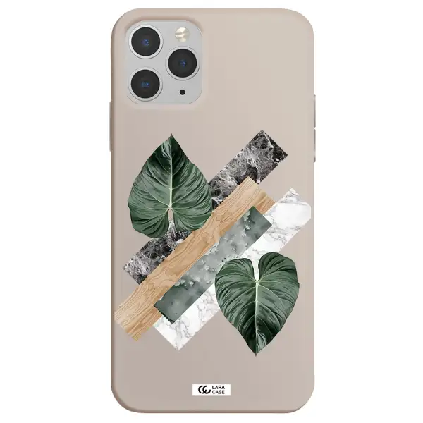 Tropical Leaves Apple iPhone 11 pro Silicone Stone Case