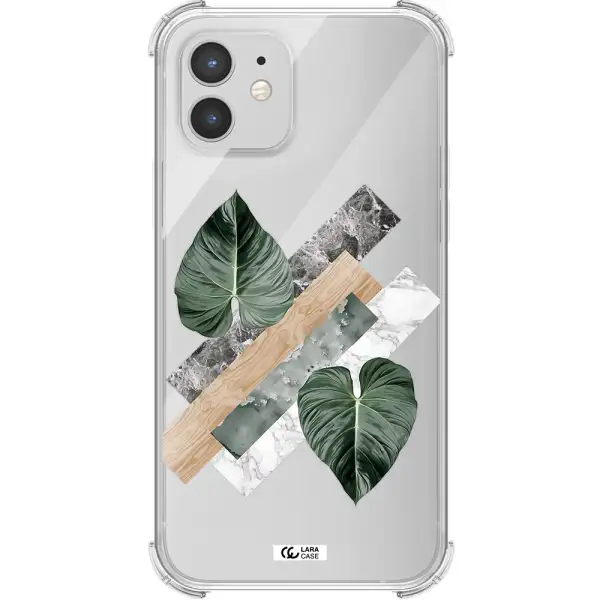 Tropical Leaves Apple iPhone 12 mini Clear PC Case