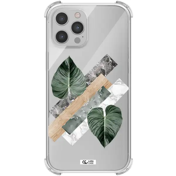 Tropical Leaves Apple iPhone 12 pro Clear PC Case