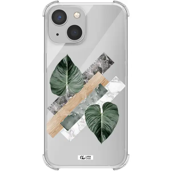 Tropical Leaves Apple iPhone 13 mini Clear PC Case