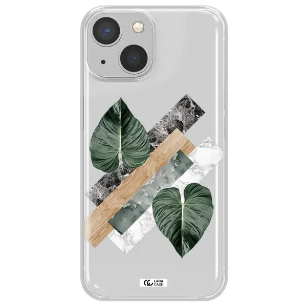 Tropical Leaves Apple iPhone 13 mini Clear TPU Case