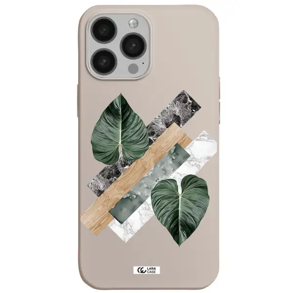 Tropical Leaves Apple iPhone 13 Pro Silicone Stone Case
