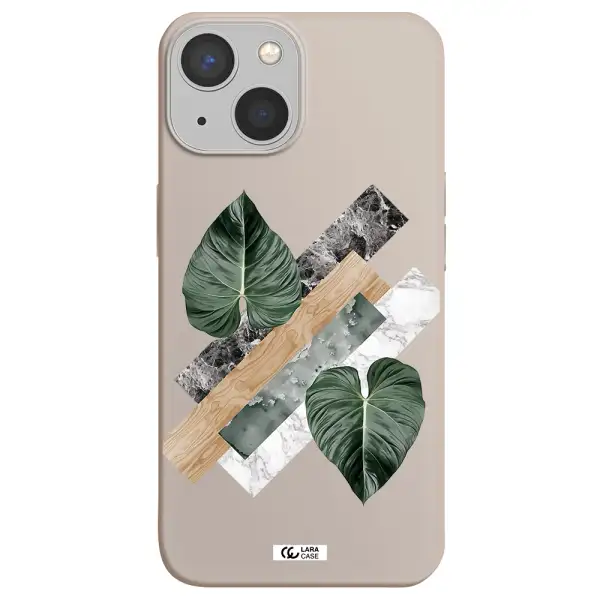 Tropical Leaves Apple iPhone 13 Silicone Stone Case