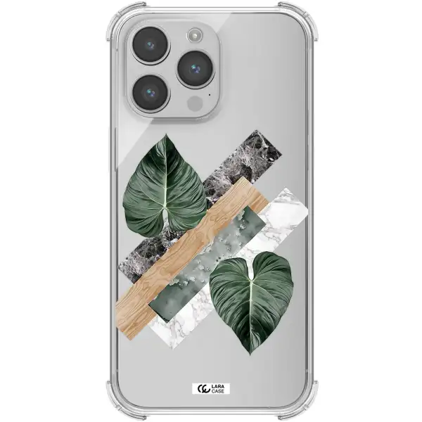 Tropical Leaves Apple iPhone 14 pro Clear PC Case
