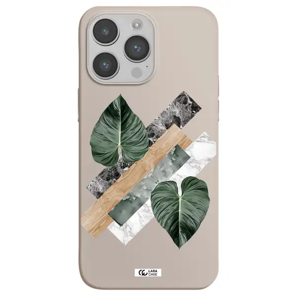 Tropical Leaves Apple iPhone 14 pro Silicone Stone Case