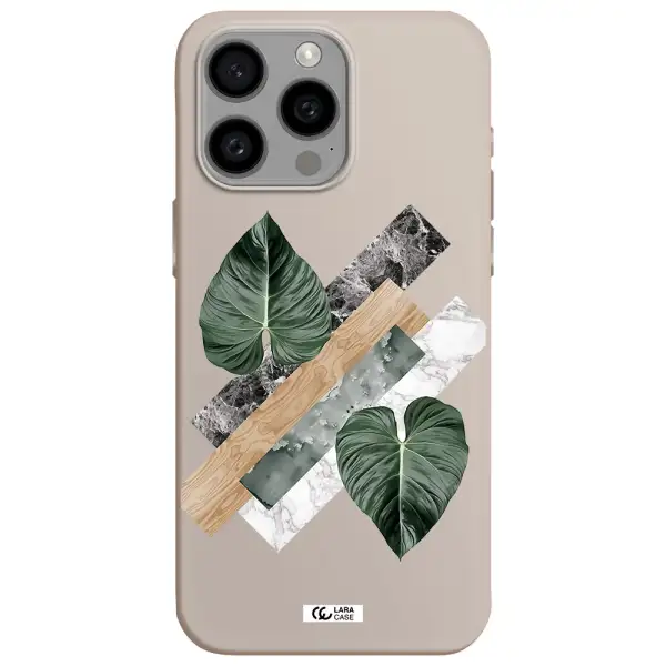 Tropical Leaves Apple Iphone 15 Pro max Silicone Stone Case