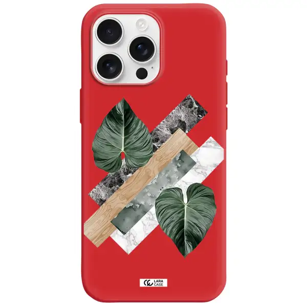 Tropical Leaves Apple Iphone 16 Pro Max Silicone Stone Case